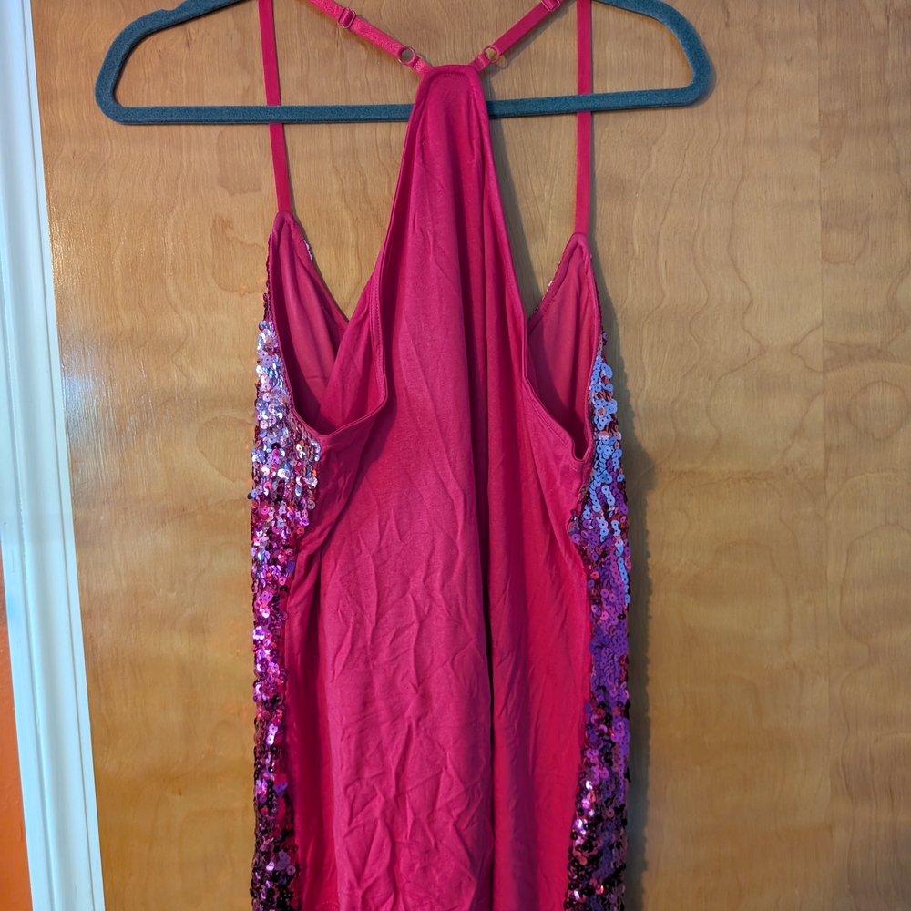 MANER Pink Sequin Tank Top - Picture 3 of 3
